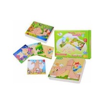 Ahşap Zeka Modül Hikaye Tamamlamalı Tangram Puzzle