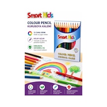 12 Li Kuru Boya Kalemi 1 Paket Smart Kids 12 Renk Kuruboya Kısa Boy Canlı Renkli Boya Kalem Okul Öğrenci Çok Renkli