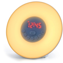 Bioxo Wake-up Ayarlanabilir 6 Renkli Gece Lambası/fm Radyo/alarmlı Saat