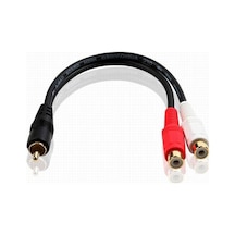 Y Kablo 1 Erkek 2 Dişi Rca Kablo 30 Cm Spletter Kablo