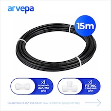 Arvepa Su Arıtma Cihazı 1/4" Premium Siyah Hortum 15 Metre - Quick Bağlantı Seti