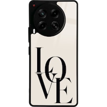 Tecno Camon 30 Love Tasarımlı Glossy Telefon Kılıfı Siyah
