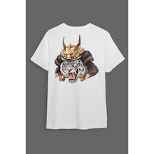Startmore Erkek Beyaz Oversize Tiger Baskılı T-shirt