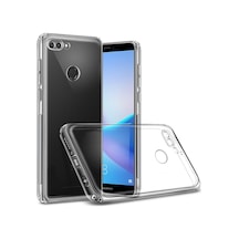 Nettech Huawei Y9 2018 Uyumlu Rarroz Seri Arka Koruma Kılıf - Şeffaf Şeffaf