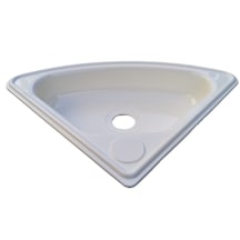 Üçgen Evye Lavabo. Tekne Evyesi. Karavan Evyesi. Beyaz 30x30cm