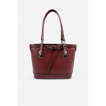 Silver Polo Sp1155 Kadın El Çantası Düz Bordo-bordo