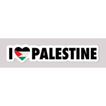 Kalp Filistin Araba Sticker Etiket 18 Cm 2 Adet