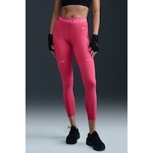 Nike Pro Mid Rise 7/8 Graphic Leggings Kadın Toparlayıcı Spor Tayt Pembe Pembe