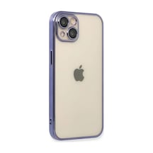 Newface Apple İphone 14 Kılıf Razer Lensli Silikon - Mor