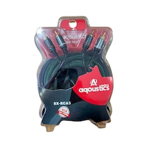 Aqoustic 3 Metre Profesyonel İpek 3 Metre Rca Amfi Sinyal Kablosu