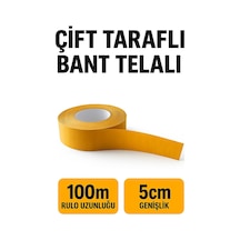 Telalı Çift Taraflı Bant 100 Mt Uzunluk, 5 Cm Genişlik