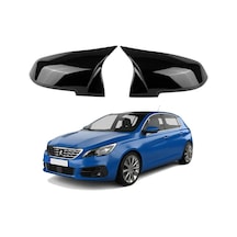 Peugeot 308 Yarasa Ayna Kapağı 2014 ve Üzeri Parlak  Siyah