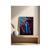 Poster Bordo Mavi Mohamed Salah Ahşap Çerçeveli Tablo Çok Renkli - 907820292 Çok Renkli