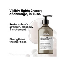L'oréal Professionnel Moleküler Tamir Şampuanı Son Derece Kuru Hasarlı Saçlar İçin Peptidler Bonder Amino Asitler Saç Onarımı Ve Giderme Dayanımı Bağları Güçlendirme Sülfatsız