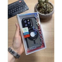 Apple Uyumlu iPhone 15 Pro Standlı Ve Yüzüklü Magsafe Kılıf Siyah