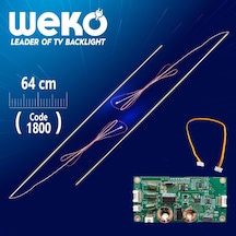 58'' Universal Monitör E-led 7020 640mm 12v Çift Led+sürücü+kablo Takım