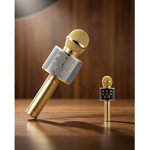 Bluetooth Hoparlör Usb Aux Sd Kart Koroke Mikrofon Uzun Pil Ömrü