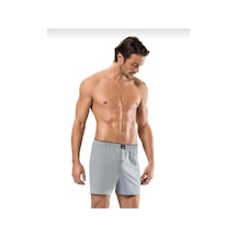 Erdem 1400 Erkek Penye Düz Renk Boxer 12 Adet gri