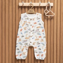 Tiffany Baby & Kids Tiffany Baby Müslin Caravan Theme Uzun Atlet Tulum 61024 Ekru
