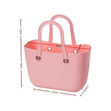 Novahub Kalp Şeklinde Duş Tote Çantası Ev Alışveriş Sepeti Yeni Plastik Saklama Sepeti Sarı Sarı