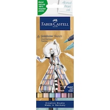 Faber-Castell Goldfaber Sketch Marker Fashion 6'lı Set,Çift Fineliner Uçlu