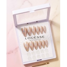 Louésse Champagne Glow Takma Tırnak Seti 12 Li Sedefli Nude Parlak Şık Minimal Model