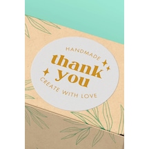 Thank You Sticker Ambalaj Paket Etiketi - 3x3cm 90 Adet - St2101 Çok Renkli