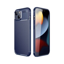 İphone 14 Kılıf Auto Focus Karbon Kapak - Lacivert