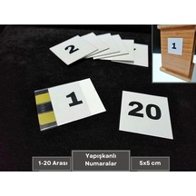 Şeffaf Etiket Yapışkanlı İsimlik Etiketlik Ve 1-20 Arası Numaralar Peçetelik