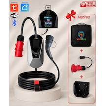 Voltbox Pro11 Taşınabilir Elektrikli Araç Şarj Cihazı 16a/11kw/380v 5 Metre -türkçe Menü 11 Kw