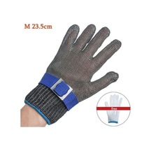 Novahub Kesilmeye Dayanıklı Bıçaklanmaya Dayanıklı Eldiven Paslanmaz Çelik Metal Örgü Kasap Güvenlik Eldivenleri - M