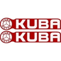 Kuba Etiket Kırmızı 15x3cm 2'li - Etiket - Sticker