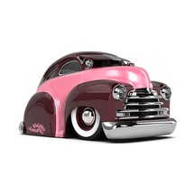 1947 Chevy Fleetline Pembe Lowrider Araba, Eğlenceli Koleksiyonluk Model
