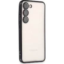 Samsung Uyumlu Galaxy S24 Kılıf Kamera Korumalı Lensli Silikon Siyah