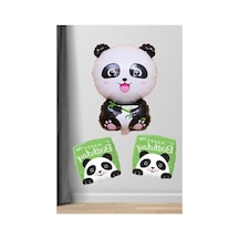 Panda Şekilli Happy Birthday Balon Seti İle Eğlenceli Kutlama 2 Yaş Mavi