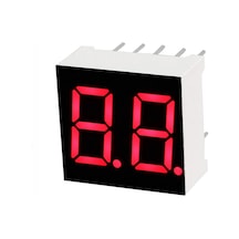0.28 İnç 2 Basamaklı Kırmızı Katot 7 Segment Gösterge - 5 Adet
