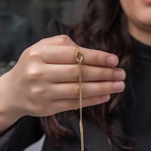 Stillove Gümüş Gold Aşk Düğüm Kadın Bileklik