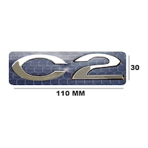 Citroen C2 Bagaj Yazı C2 Amblem 110 Mm - 30 Mm