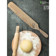 Gürgen Ağacı El Yapımı Tahta Ahşap Servis Spatula Çevirgeç 45 Cm