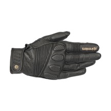 Alpinestars Crazy Eight Korumalı Deri Motosiklet Eldiveni Siyah