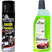 Ebrayn 1 Adet 1 Litre Oto Şampuanı 1 Adet 500 Ml Lastik Parlatıcı