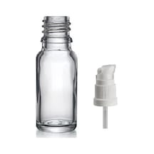 20ml Şeffaf Cam Serum Pompalı Şişe, 12 Adet, Pompalı Şişe, Medikal Şişe, Cam Şişe,