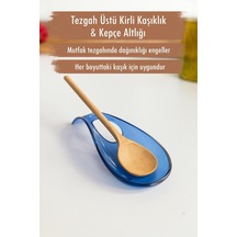Akrilik Mavi Tezgah Üstü Kirli Kaşıklık & Kepçe Altlığı Akrilik Mavi Diğer