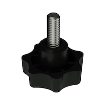 Cateksss Sıkma Ayar Vidası 40 Mm M8x50 Polyemid Siyah - 6 Lı Paket