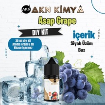 Asap Grape Dıy Kit Siyah Üzüm Buz Gıda Aroması %20 Oranda Aroma İçerir Hazır Değildir 30 Ml