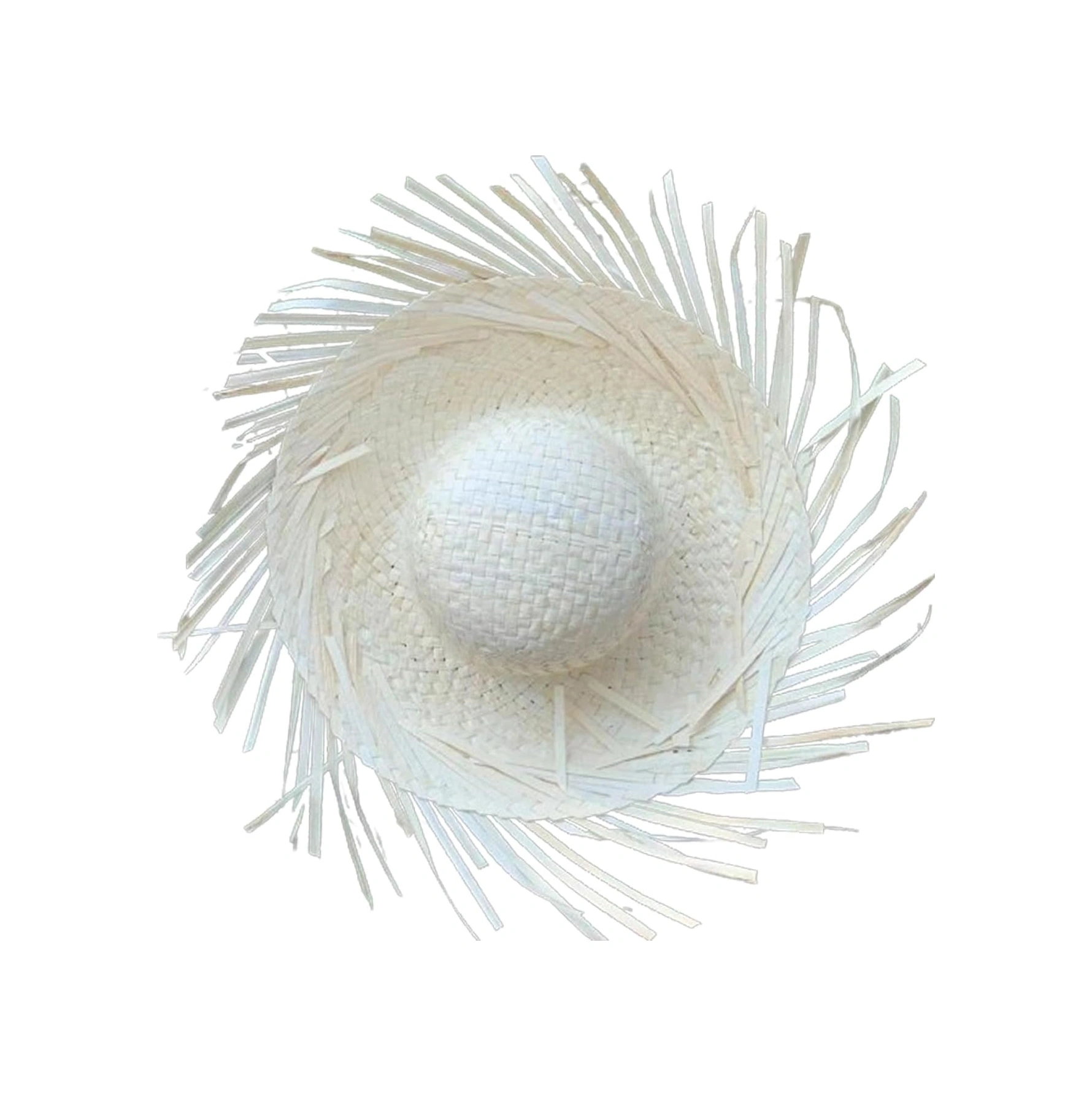 Tropikal Parti Beyaz Hasır Hawaii Şapkası 13x36 Cm - Elwm-571195 18