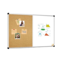Çift Fonksiyonlu Yazı Tahtası Ve Mantar Pano 60x90 Cm 1 Adet Alüminyum Çerçeveli Mantar Panolu Yazı Tahtası 124-Pembe