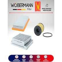 Wöbermann Peugeot 207 1.6 Benzinli 16v Turbo Fitre Bakım Seti 3'lü Karbonlu