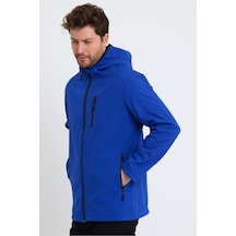 Genius Store Store Erkek Polar Softshell Mont Su Geçirmez 3 Cepli Outdoor Spor Ceket Saks