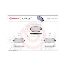 Brembo P83051 On Fren Balatasi 044650d020 044650d030 044650w050